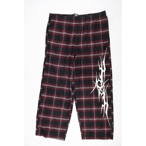 Vitriol Plaid Pajama Pants Red Black Graphic Print XL NWT